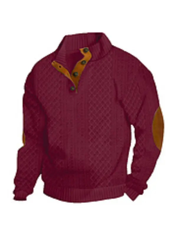 Men's color-blocked jacquard