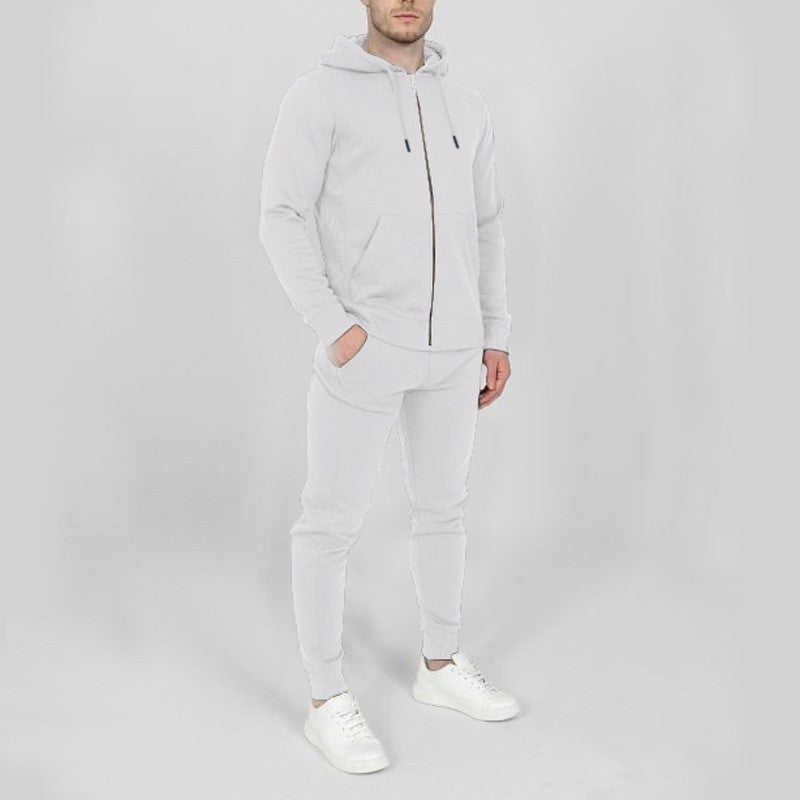 Men's Outdoor sports slim fit trendy zip-up suit