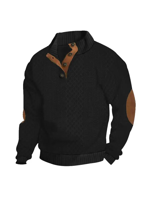Men's color-blocked jacquard