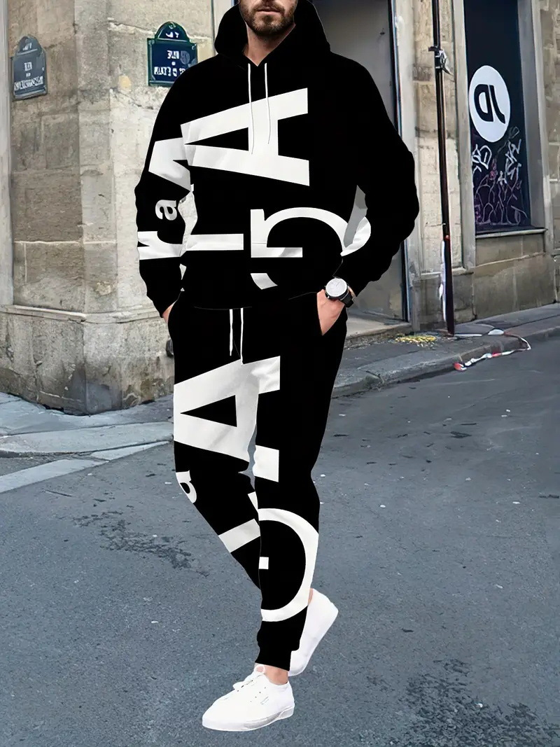 Christmas Creative Men's Hoodie Set