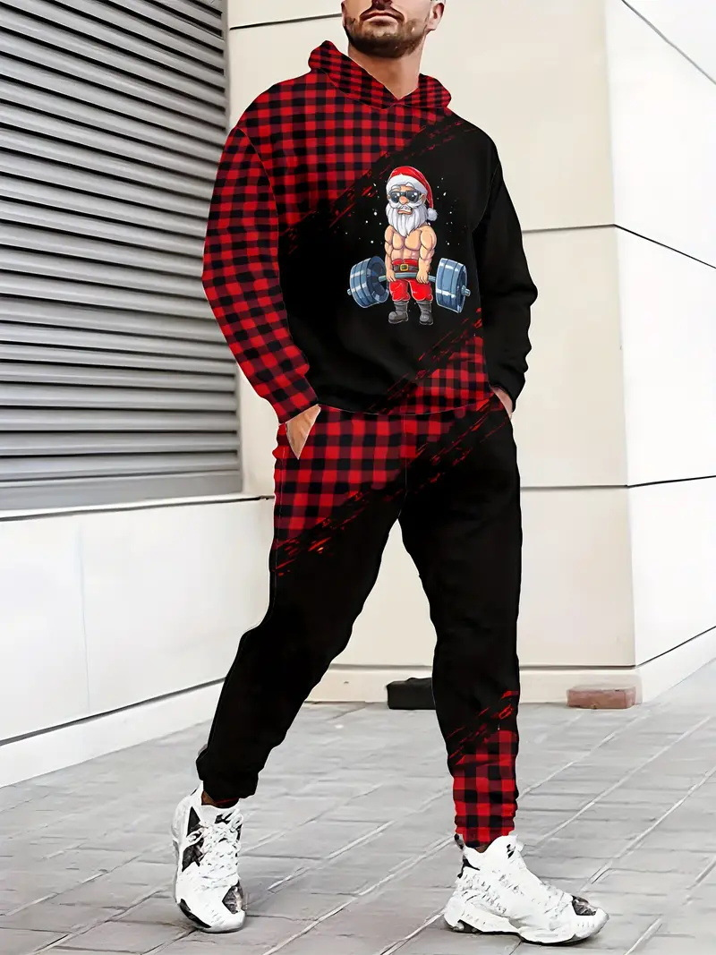 Christmas Creative Men's Hoodie Set