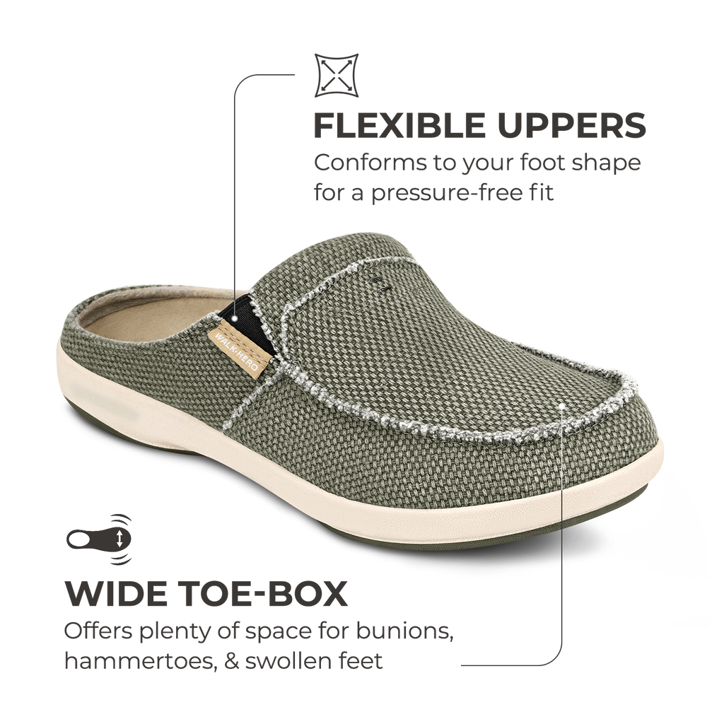 Men's Canvas Arch Support Slippers