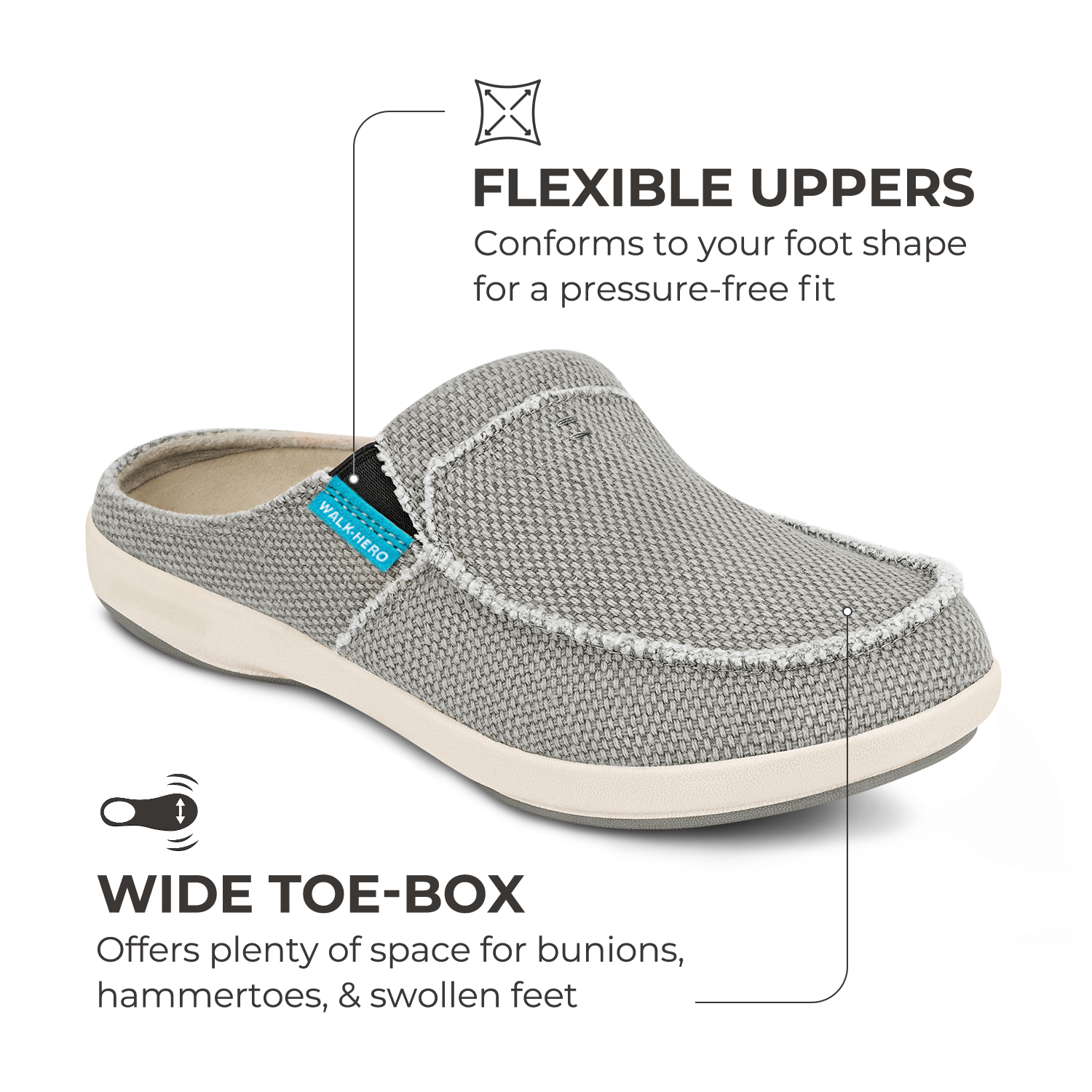 Men's Canvas Arch Support Slippers