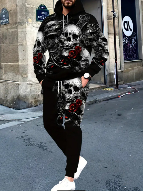 Christmas Creative Men's Hoodie Set