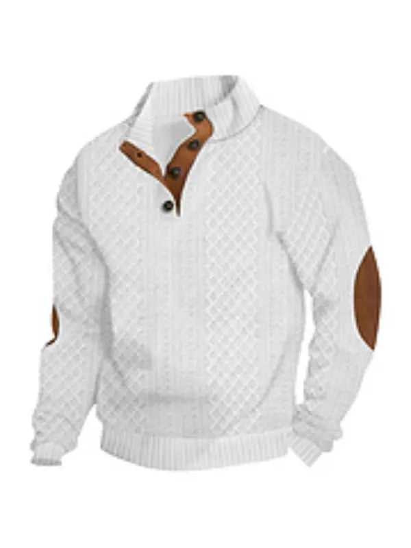 Men's color-blocked jacquard