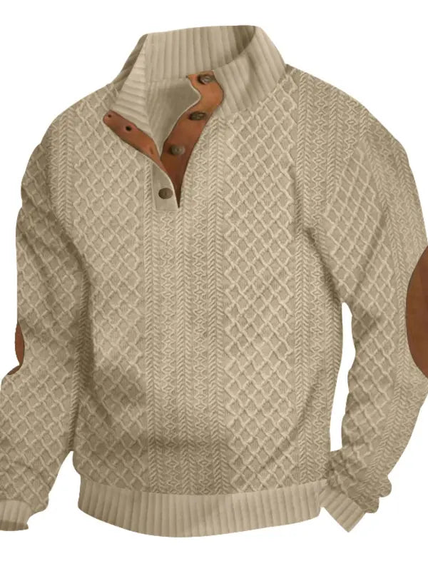 Men's color-blocked jacquard
