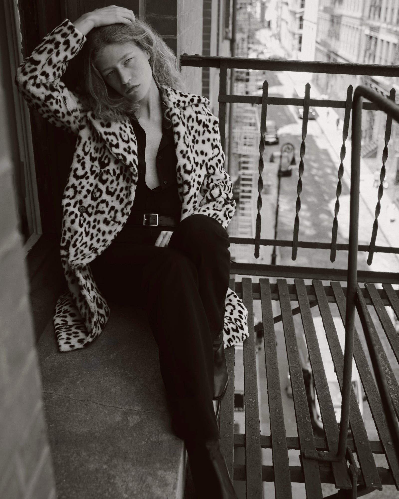 CRYSTAL SHEARLING COAT