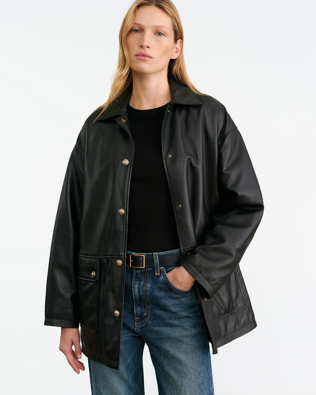 CORDEL LEATHER COAT
