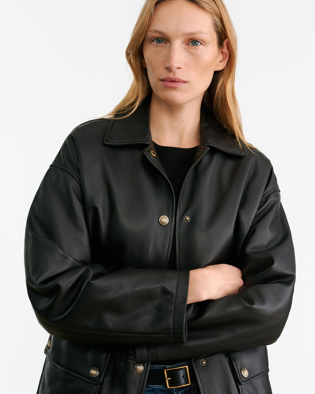 CORDEL LEATHER COAT
