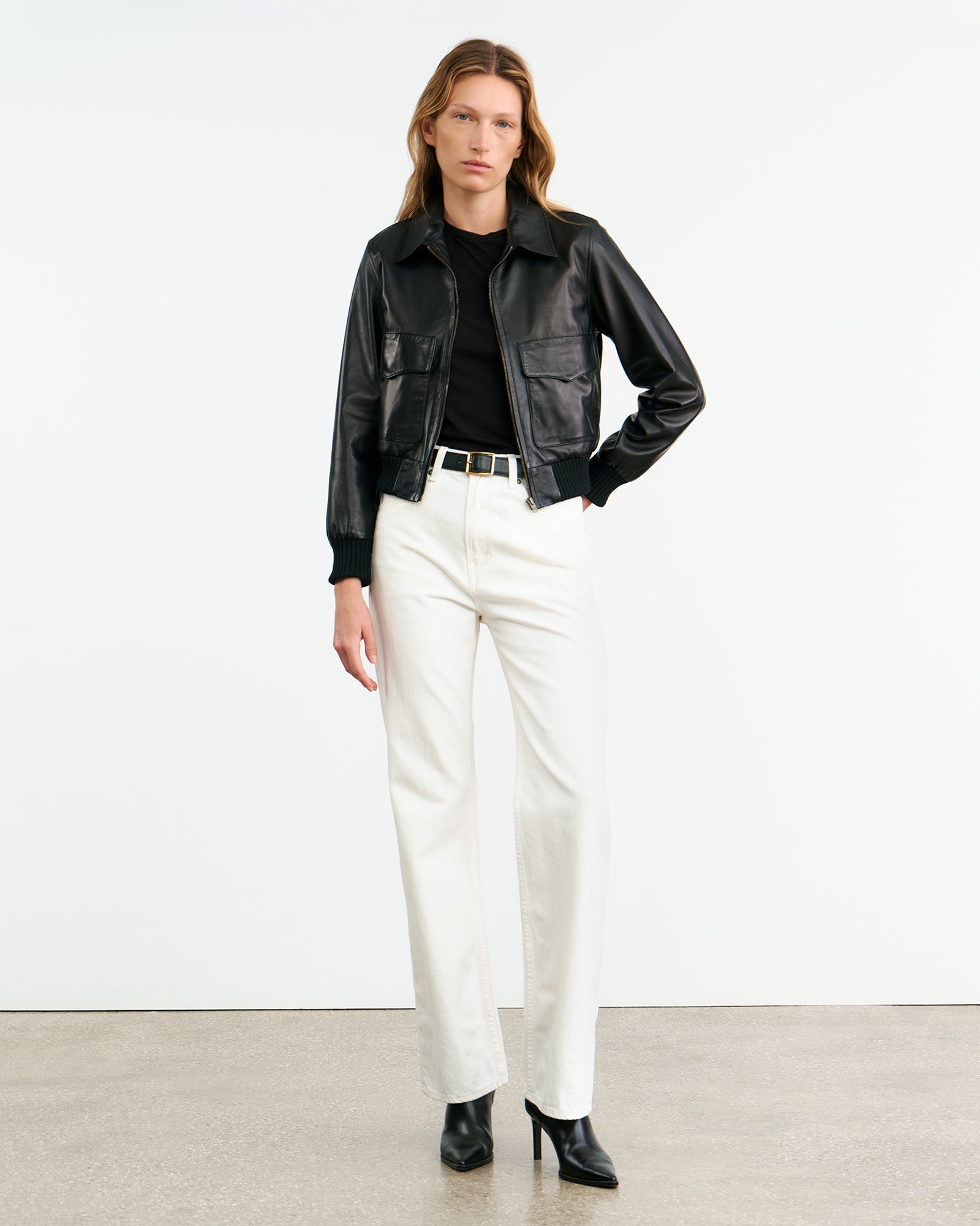 REDLEY LEATHER BOMBER JACKET