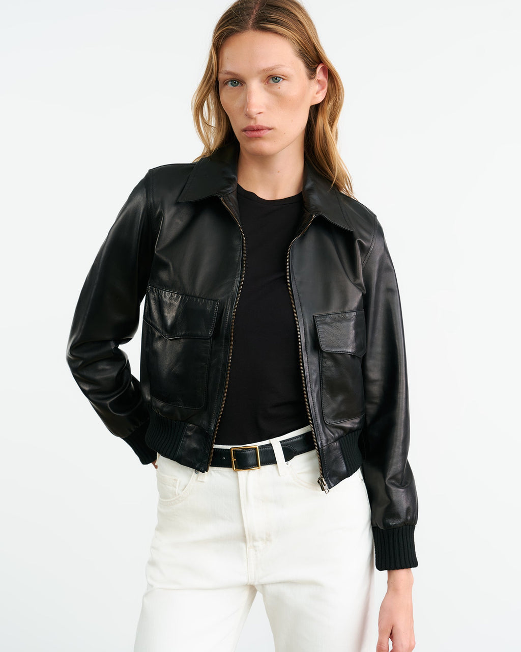 REDLEY LEATHER BOMBER JACKET