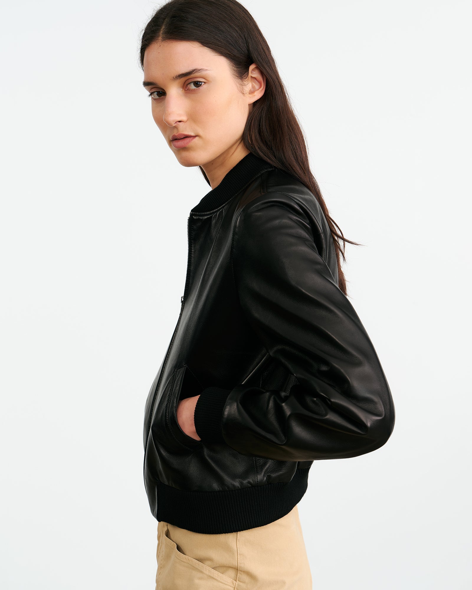 THORENS LEATHER BOMBER