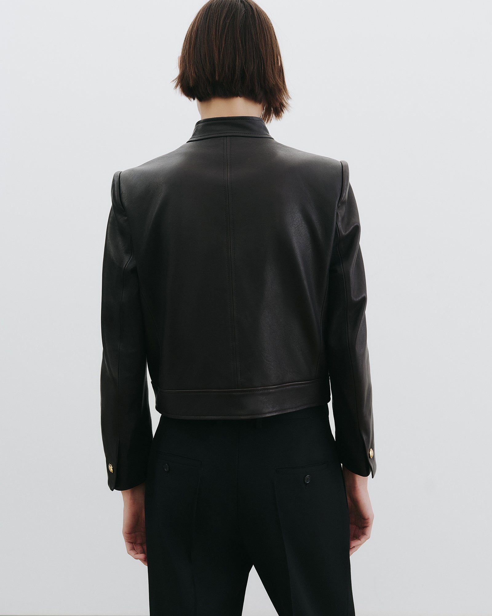 HADLEY LEATHER CROPPED JACKET