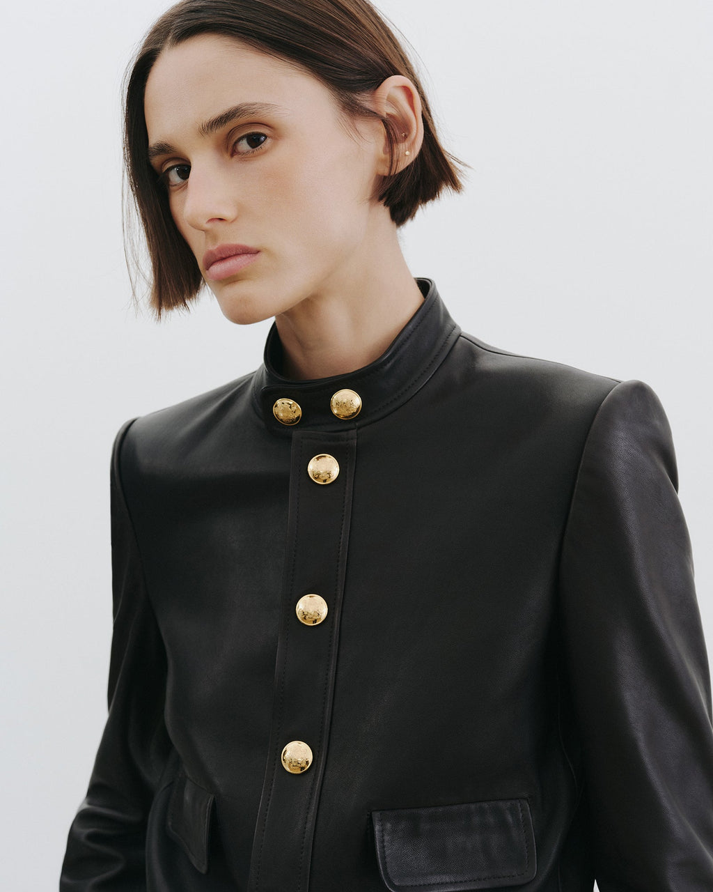 HADLEY LEATHER CROPPED JACKET