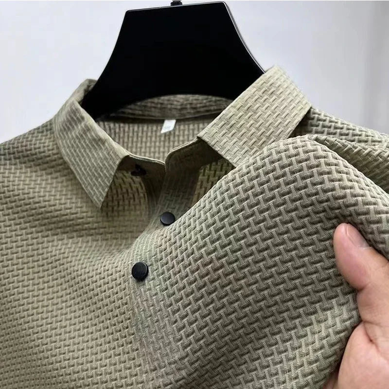 🌟Men's Ice Silk Mesh Polo Shirt ❄️🧵👕