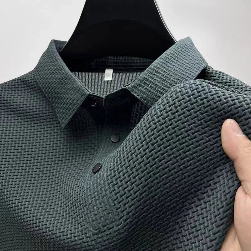 🌟Men's Ice Silk Mesh Polo Shirt ❄️🧵👕