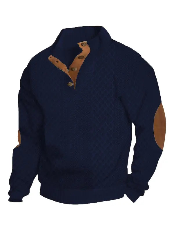 Men's color-blocked jacquard