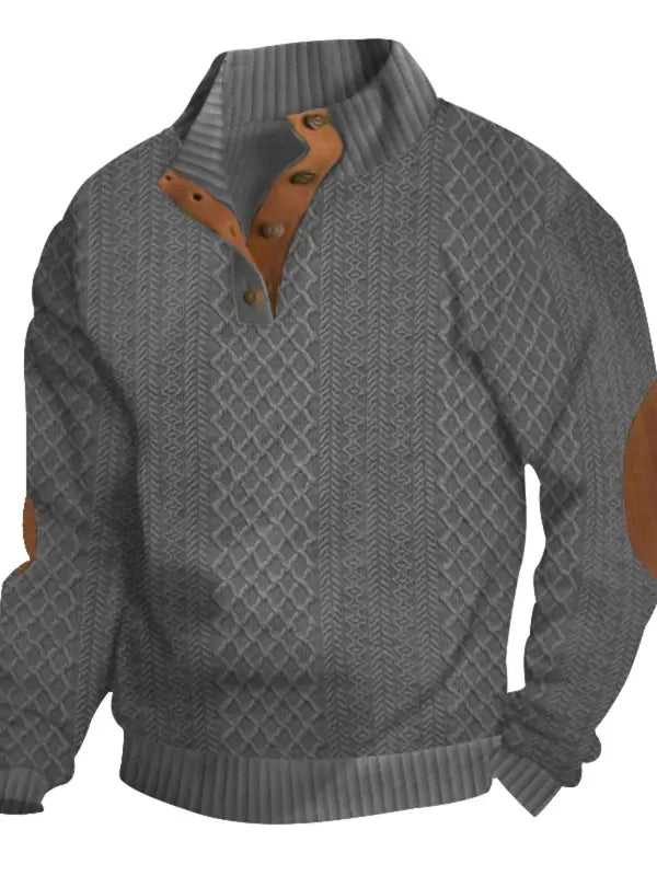 Men's color-blocked jacquard