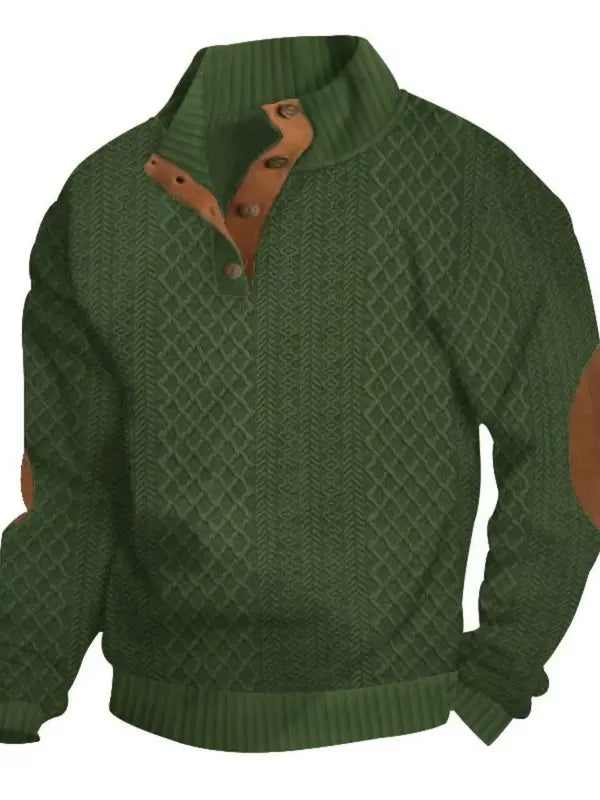 Men's color-blocked jacquard