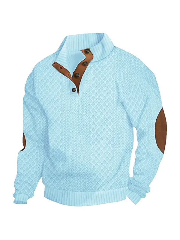 Men's color-blocked jacquard