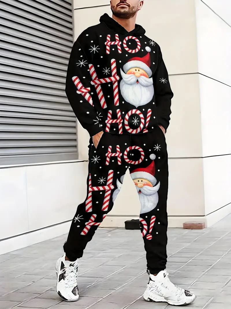 Christmas Creative Men's Hoodie Set