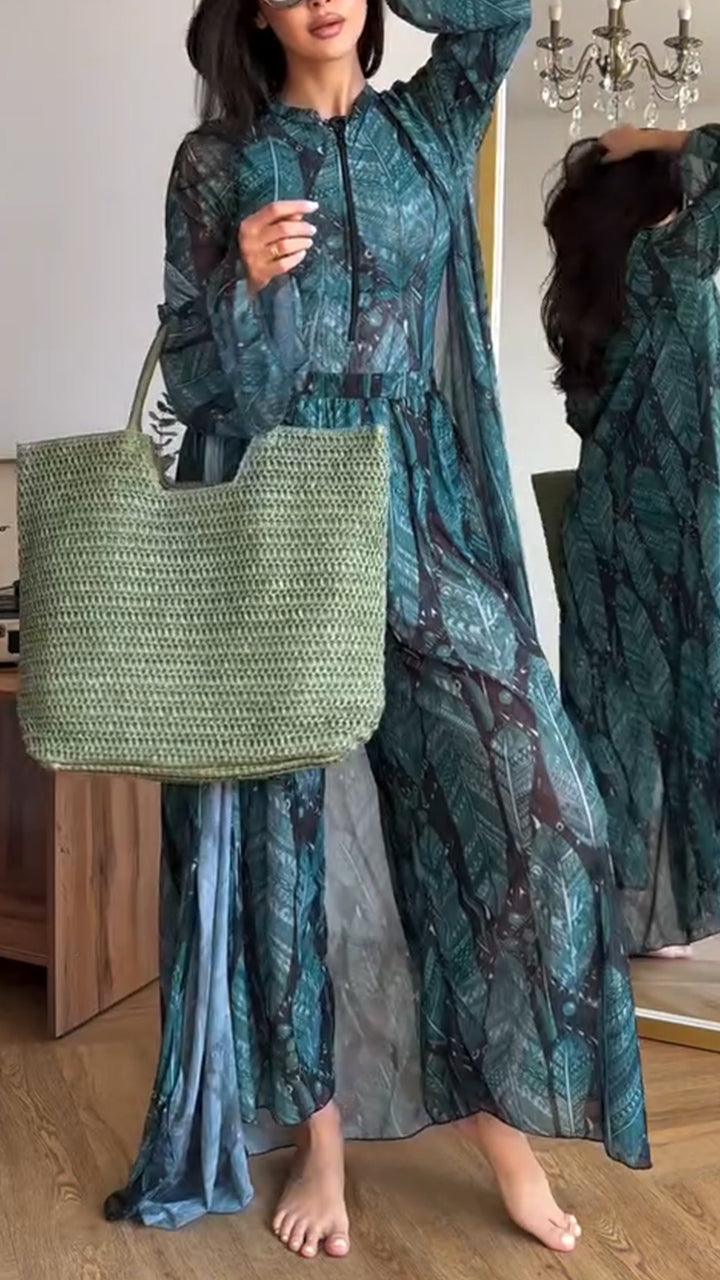 Ladies' Printed Casual Three Piece Set